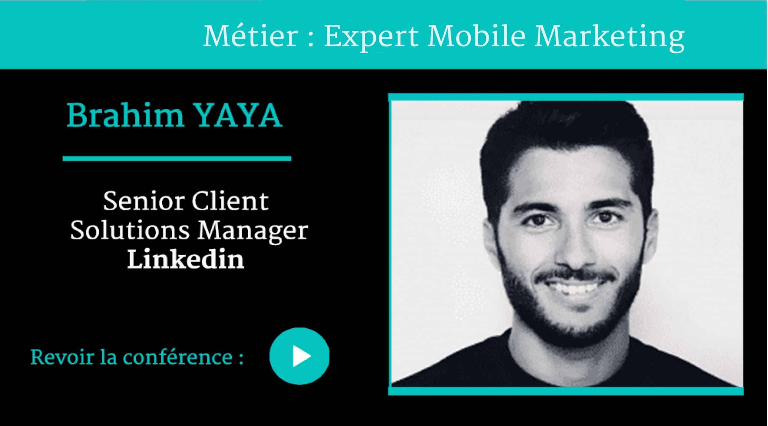 Métier Expert Mobile Marketing , conférence par Brahim YAYA ,pour Naïas – National Institute of Advertising Strategy