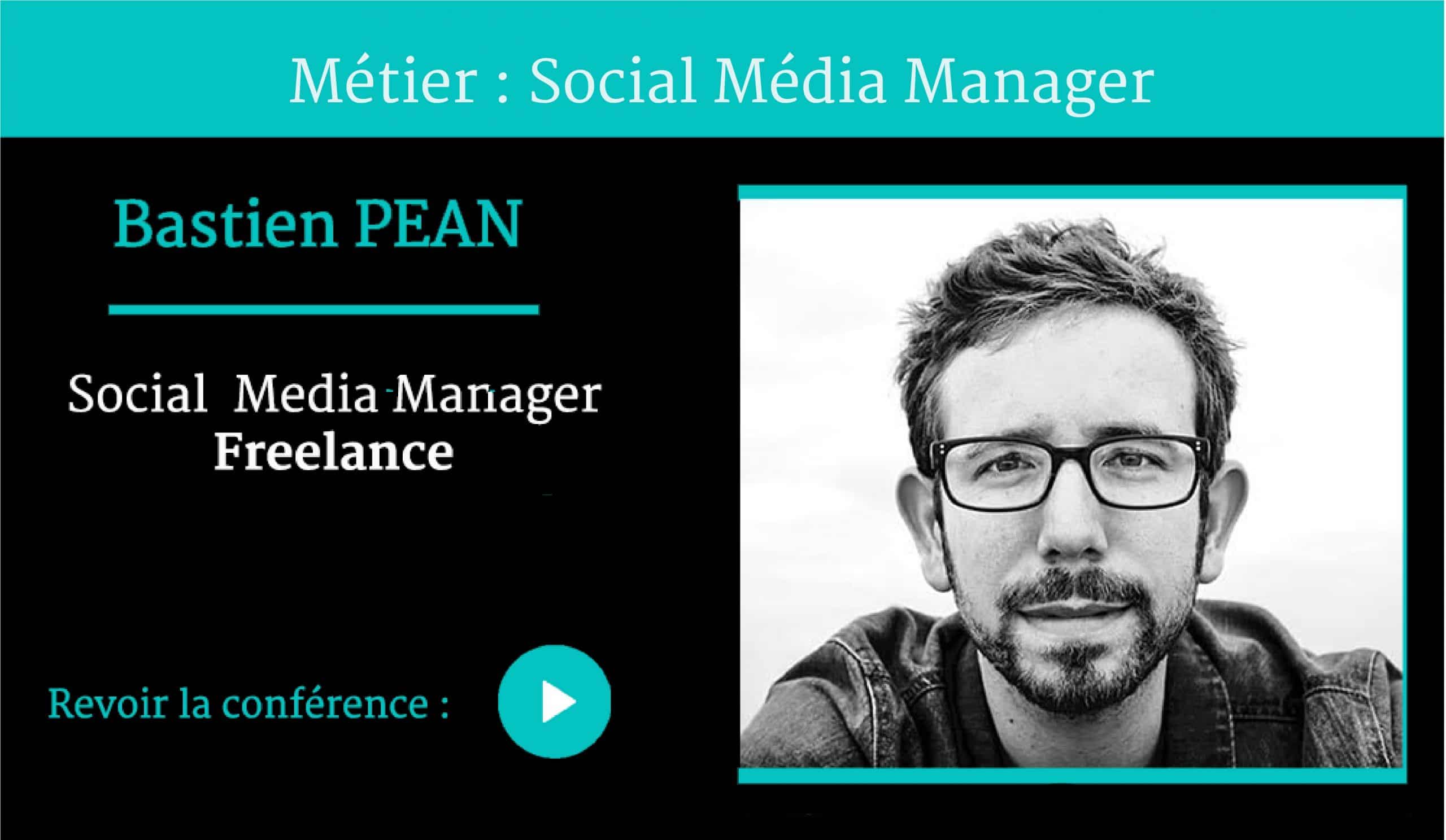 Métier Social Media Manager conférence Bastien Péan pour Naïas – National Institute of Advertising Strategy