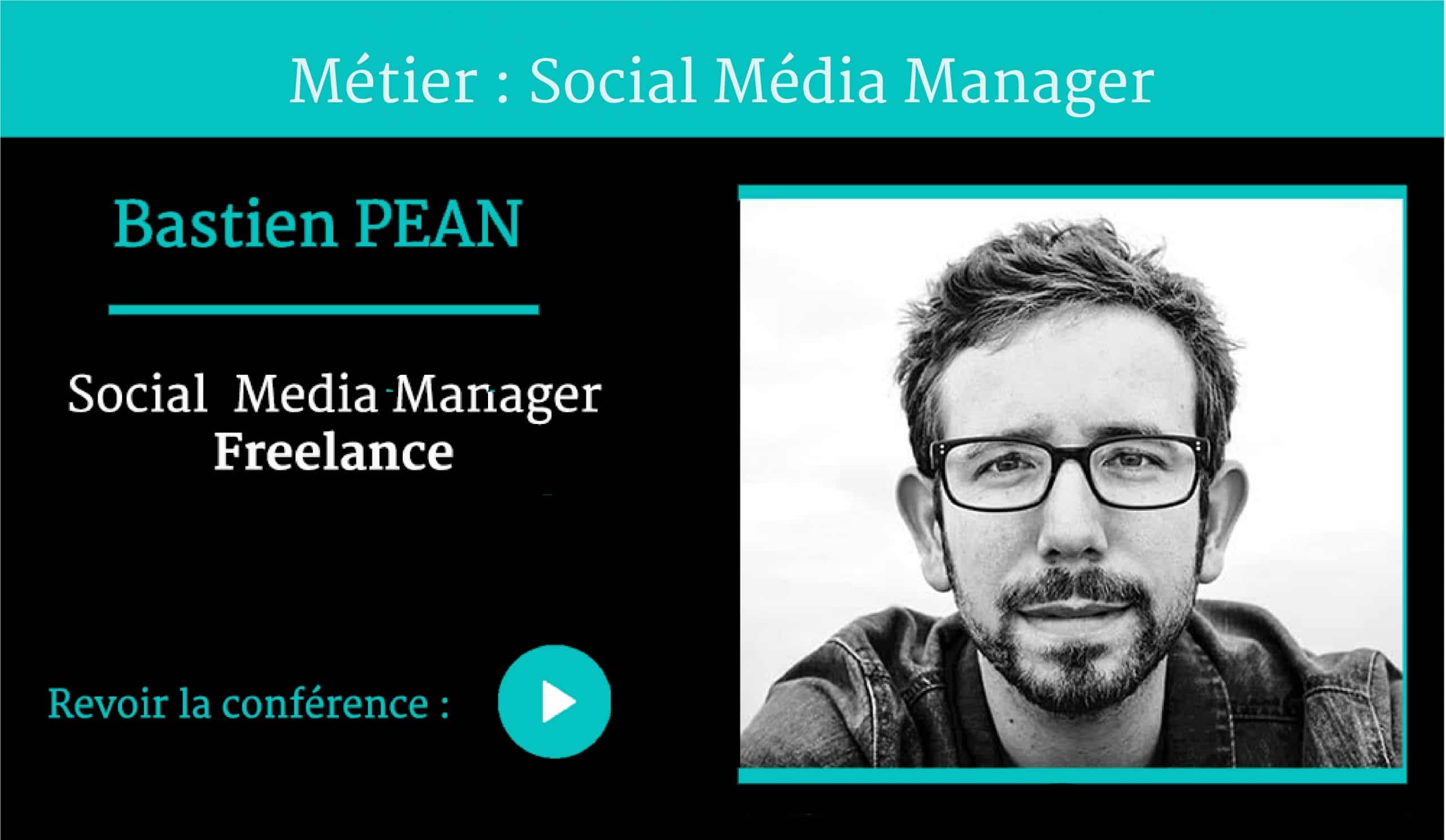 Métier Social Media Manager conférence Bastien Péan pour Naïas – National Institute of Advertising Strategy